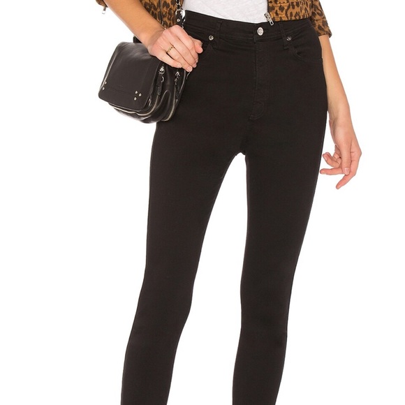 AGOLDE • Roxanne Super High Rise Skinny Jeans in Jet REVOLVE - Picture 3 of 7